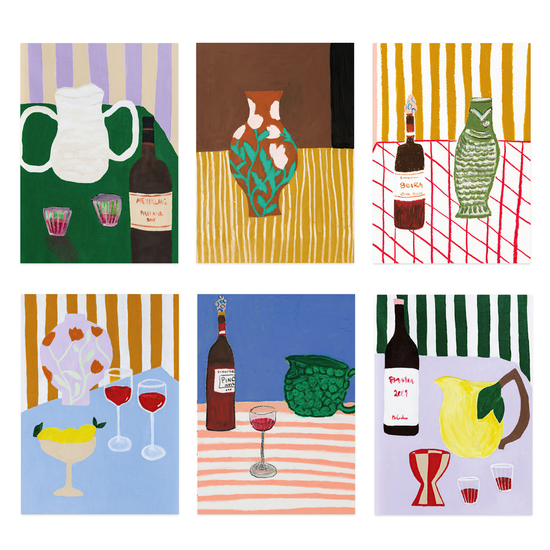 ANNA北欧丹麦设计Flower法式餐厅红酒插画艺术海报挂画装饰画画芯