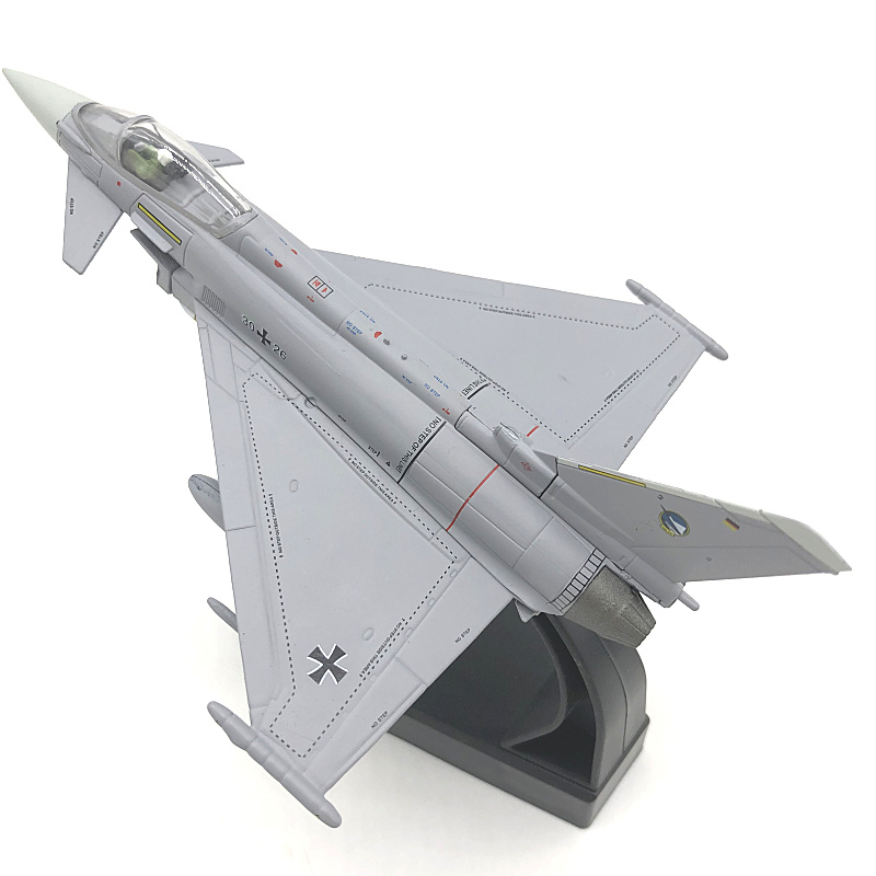 高档1/100Nodel欧洲台风EF2000德国空军仿真合金战斗机飞机模型