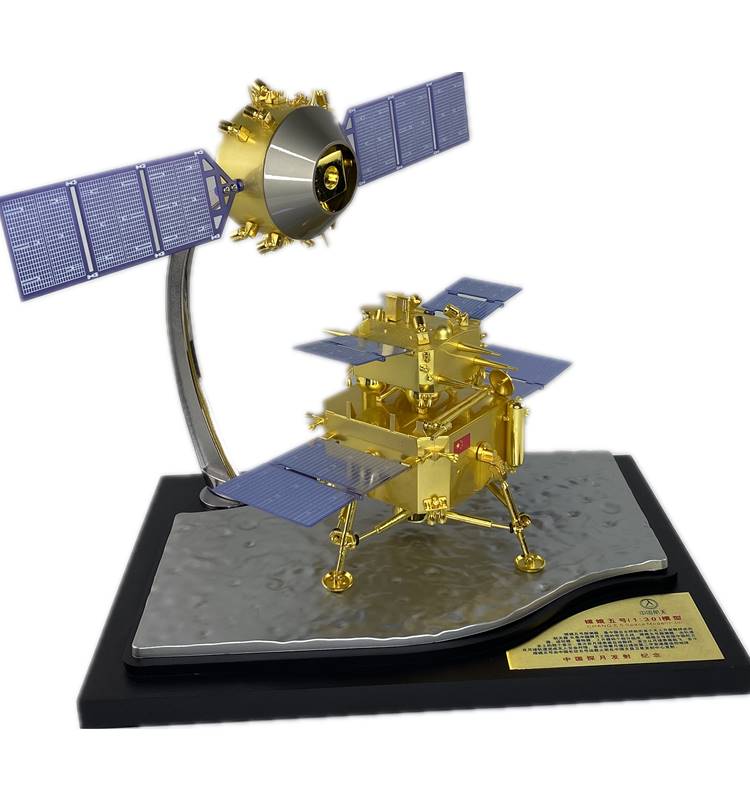 高档圣萨嫦娥一号二号三号四号五号探月卫星模型玉兔号月球车航天