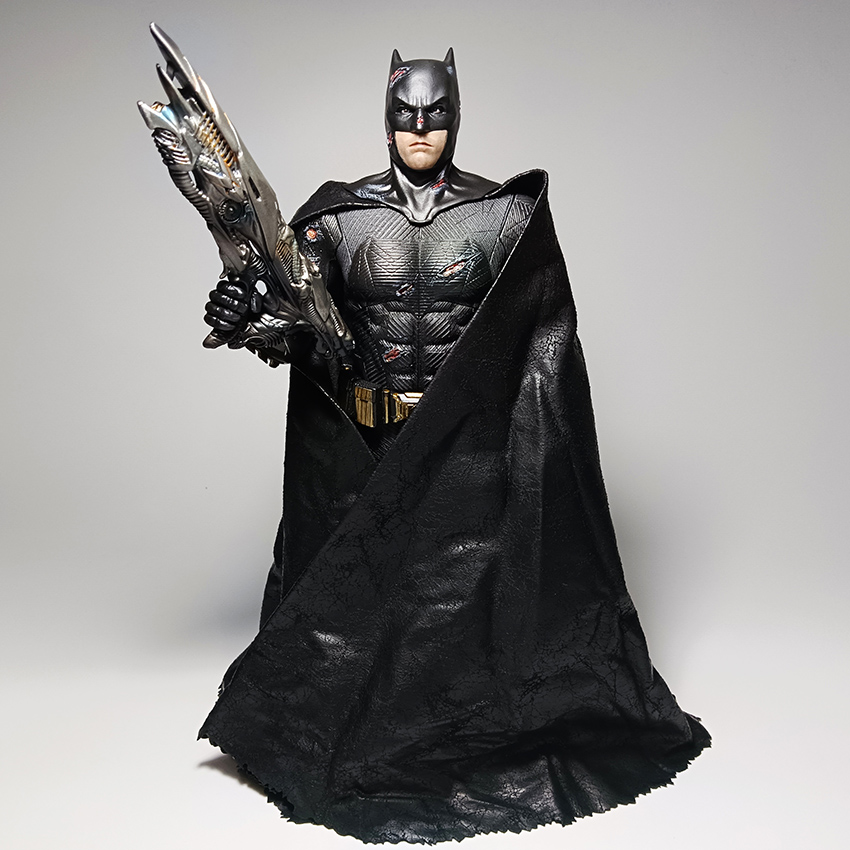 电影真人版DC正义联盟1/6比例大本蝙蝠侠战损手办模型桌面摆件