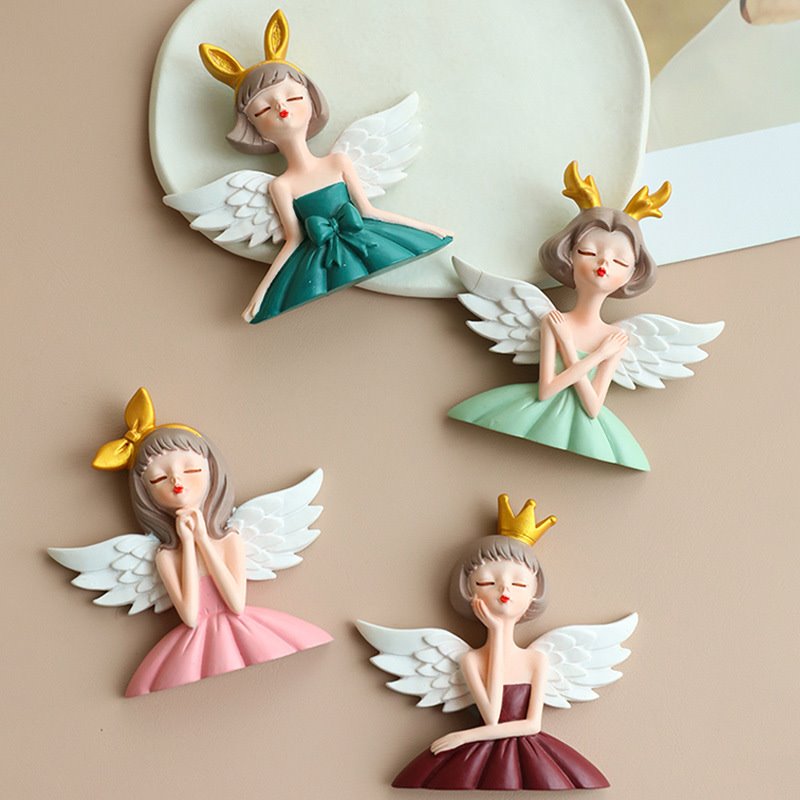 创意可爱天使女孩3d立体开关贴插座装饰贴室内客厅开关贴墙贴冰箱