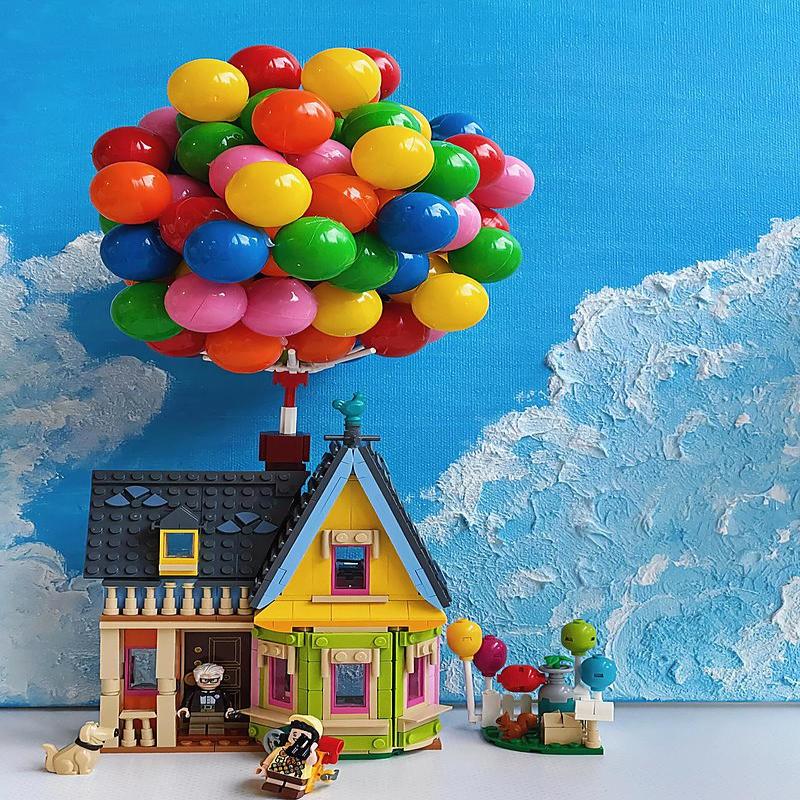 迪士尼飞屋环游记43217积木气球汽球屋房子女孩系列拼装益智玩具