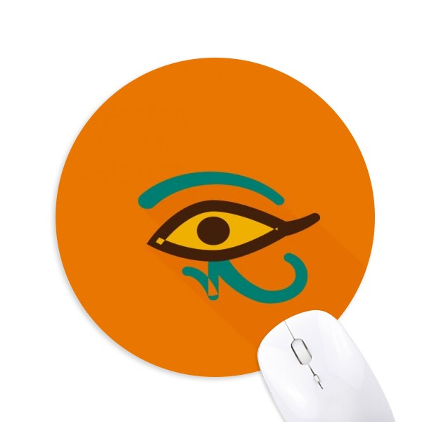 古埃及眼睛抽象艺术图案圆形游戏办公防滑橡胶鼠标垫礼物