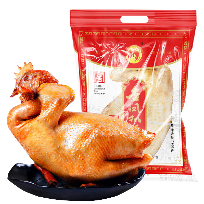 金凤扒鸡 中华老字号特产白袋鸡800g/袋卤味零食烧鸡河北熟食特产