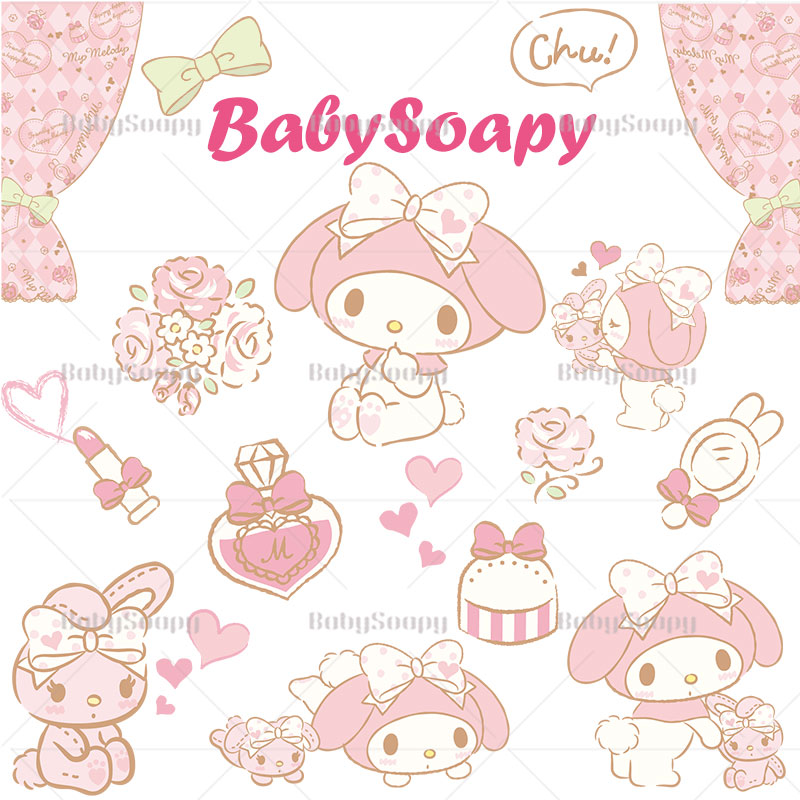 BabySoapy 免抠图透明png素材可爱萌美乐蒂linecamera贴图贴纸S22