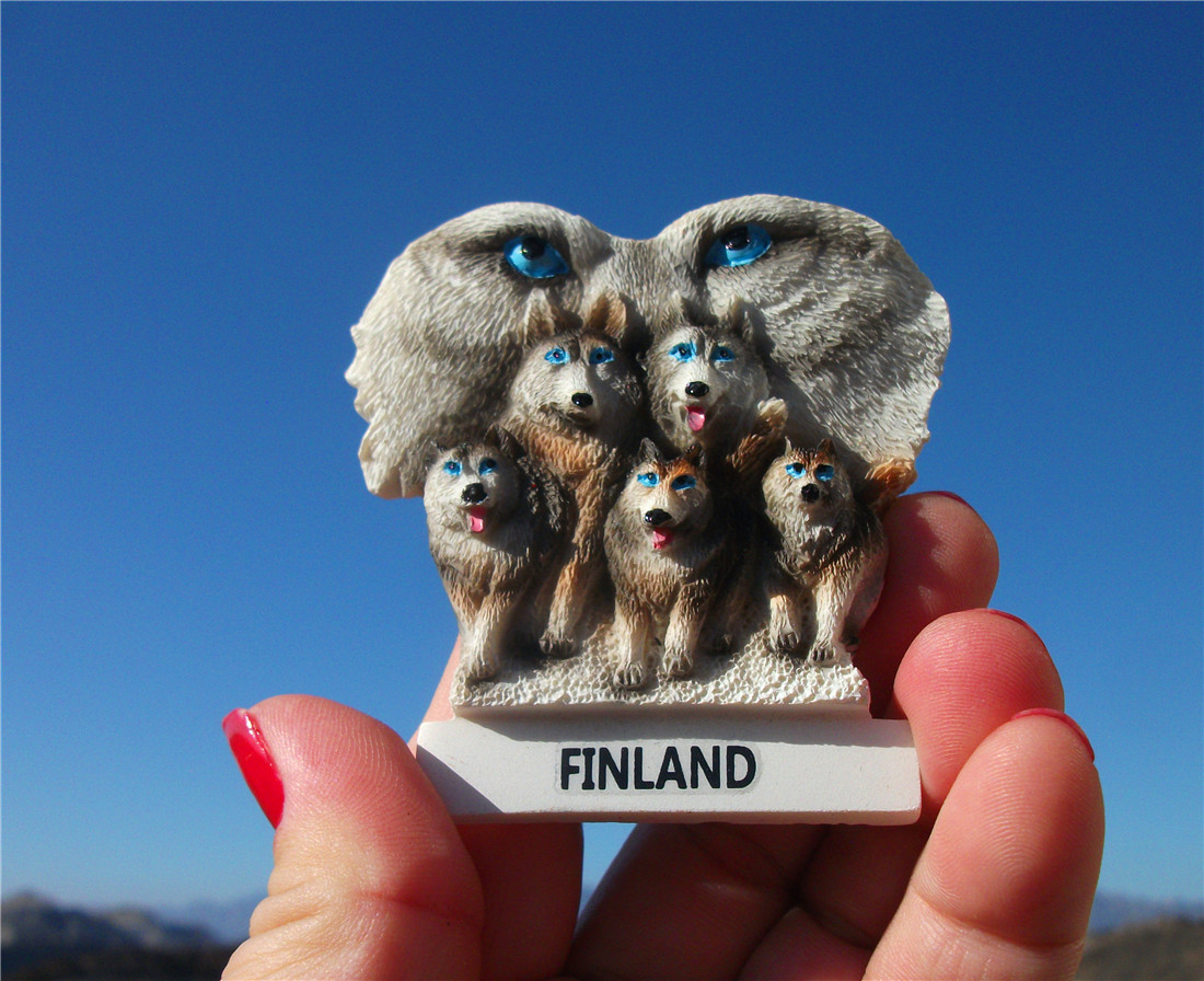 象电影大片一样的冰箱贴 芬兰 雪橇犬 美国尼亚加拉瀑布