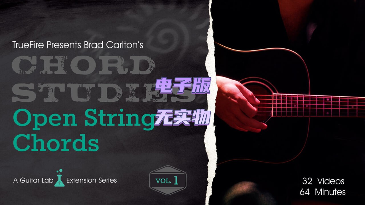 TrueFire Chord Studies Open String Chords Vol.1 Brad Carlton