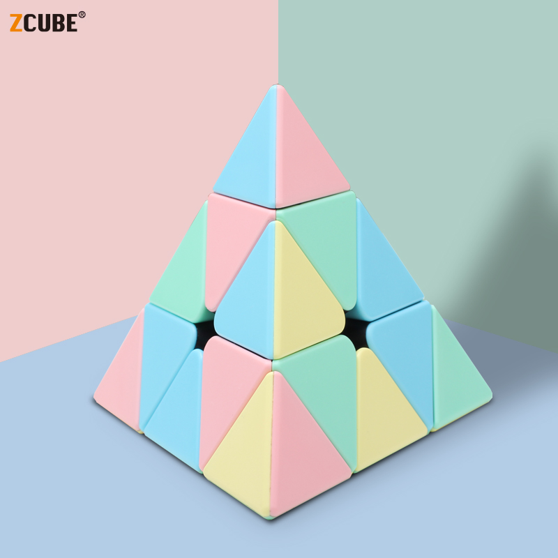 三角形异形金字塔魔方马卡龙色三阶初学者儿童益智幼儿园专用玩具