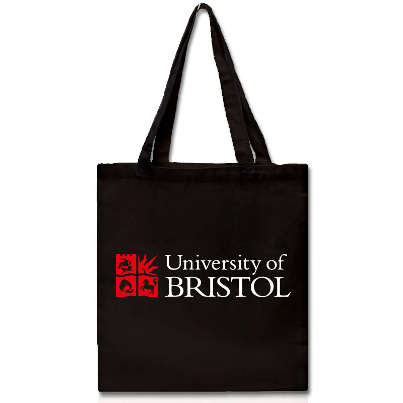 布里斯托大学纪念帆布袋 Bristol简约休闲印花环保单肩手提购物袋