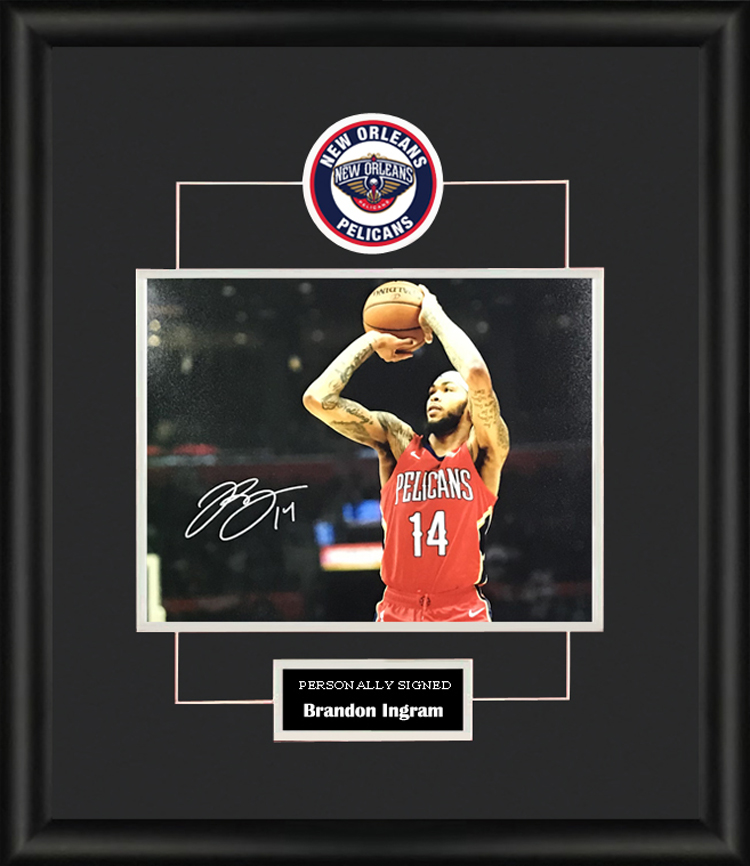 收藏 布兰登英格拉姆 莺歌 亲笔签名照片裱框 含SA证书 NBA鹈鹕
