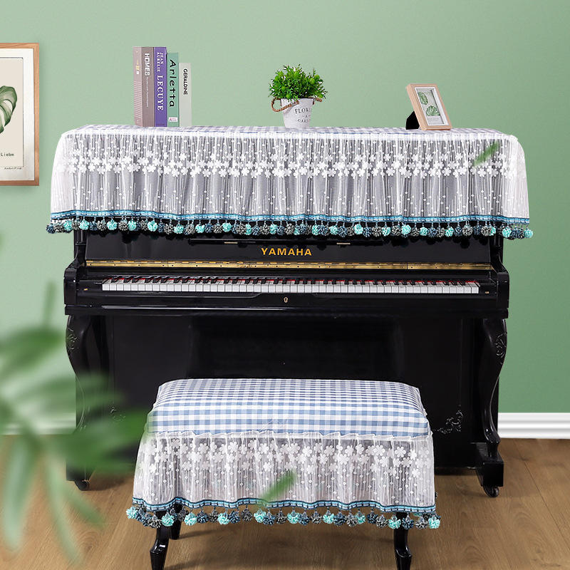 唯美琴顶罩雅马哈钢琴防尘罩家用装饰琴凳罩套跨境现货弹琴可用