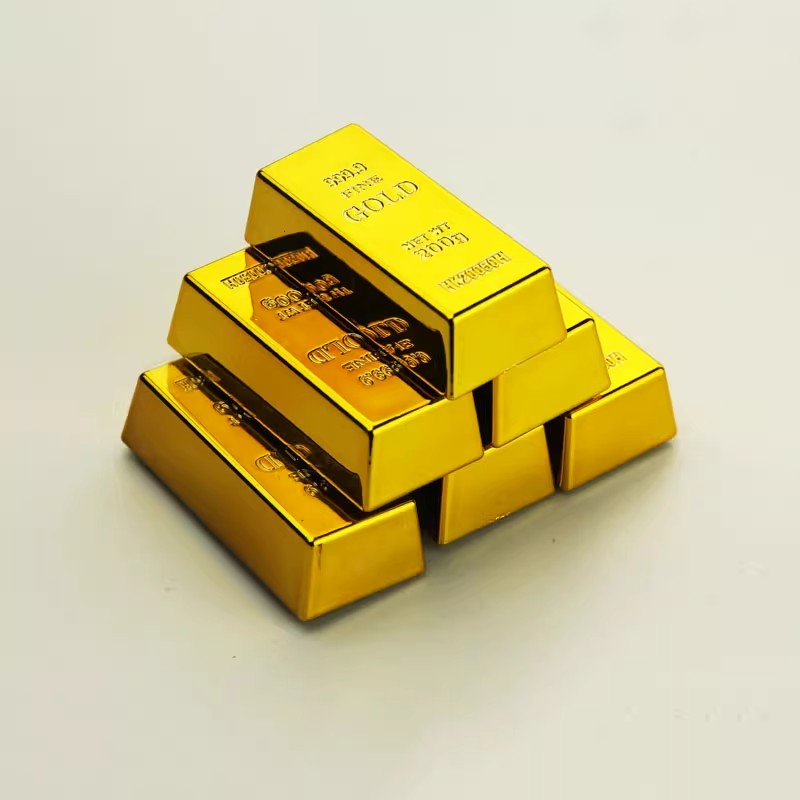 仿真样品金条金砖道具假黄金块展示模型实心小号金条金店银行摆件