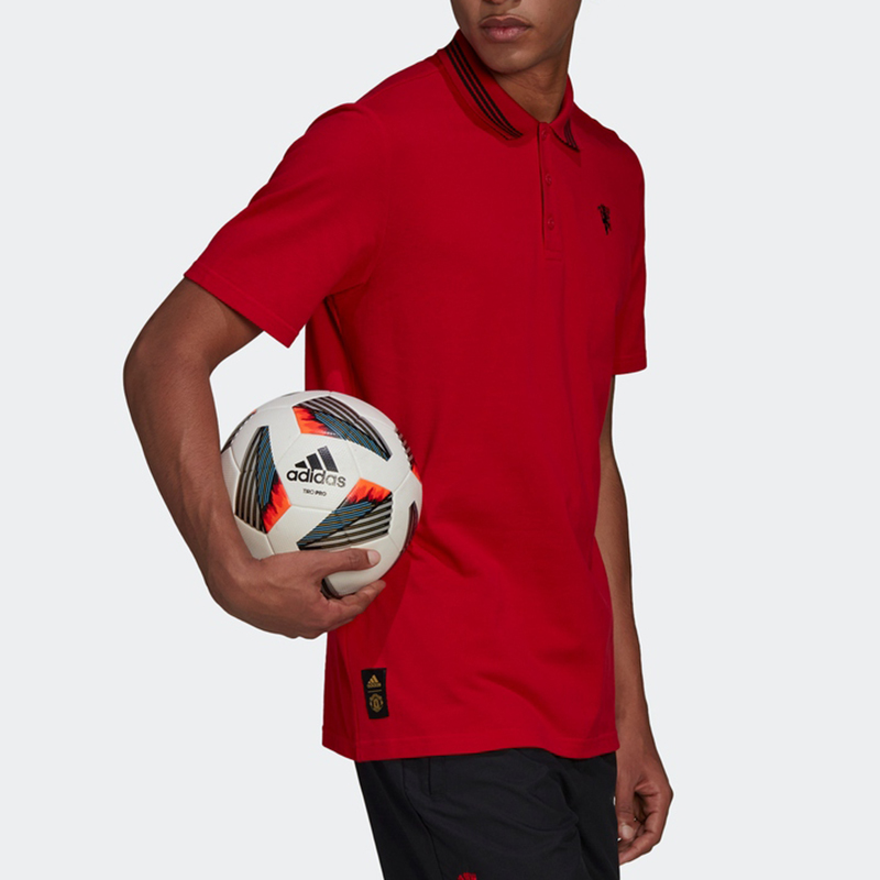 Adidas阿迪达斯男装2022新款运动服曼联足球训练短袖POLO衫H56686