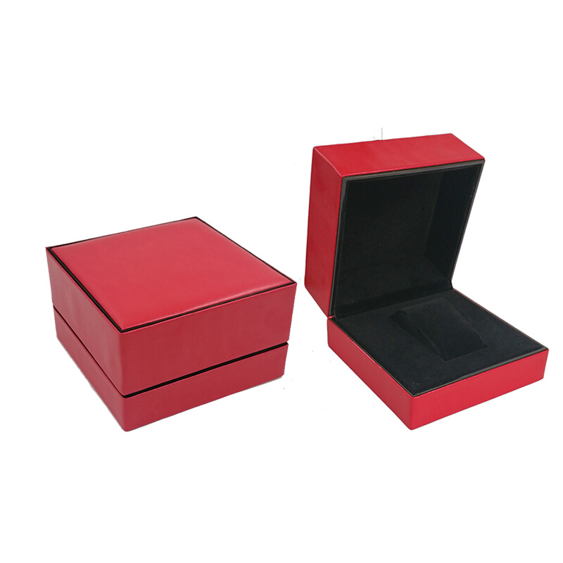 韩版单个红色礼物表盒 首饰包装盒PU皮高档手表礼盒 收纳收藏盒子