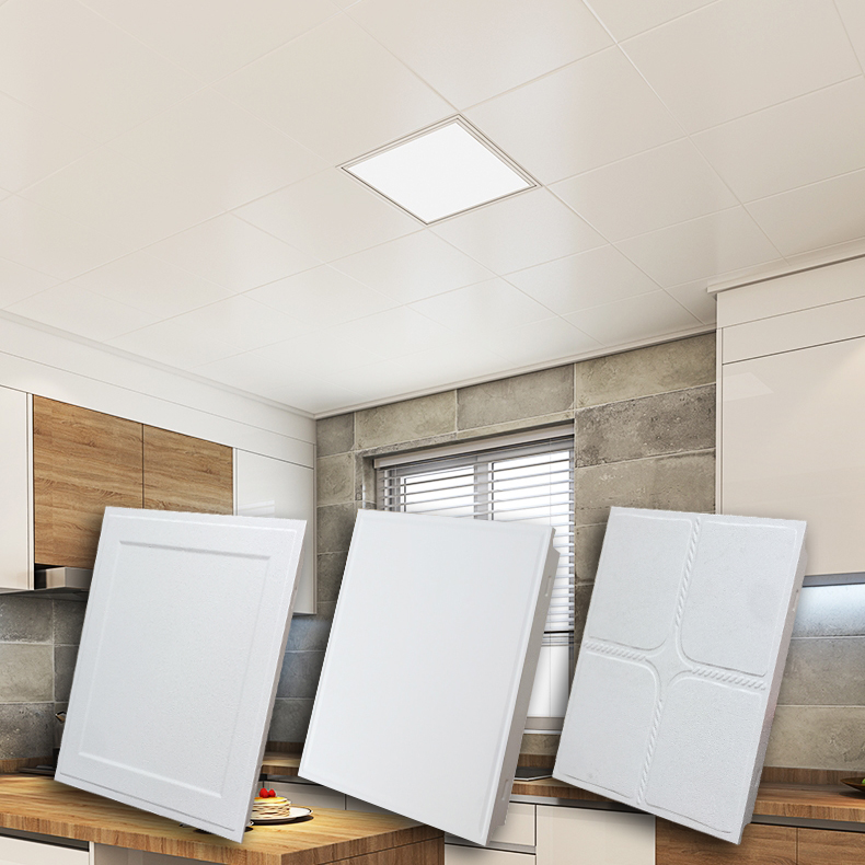 厨房浴室集成吊顶 卫生间铝扣板模块天花板抗油亚光白全国可安装