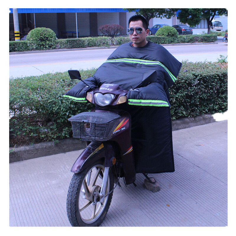 推荐男士专用骑电动踏板弯梁跨骑摩托车挡风被大号防风罩冬天保暖