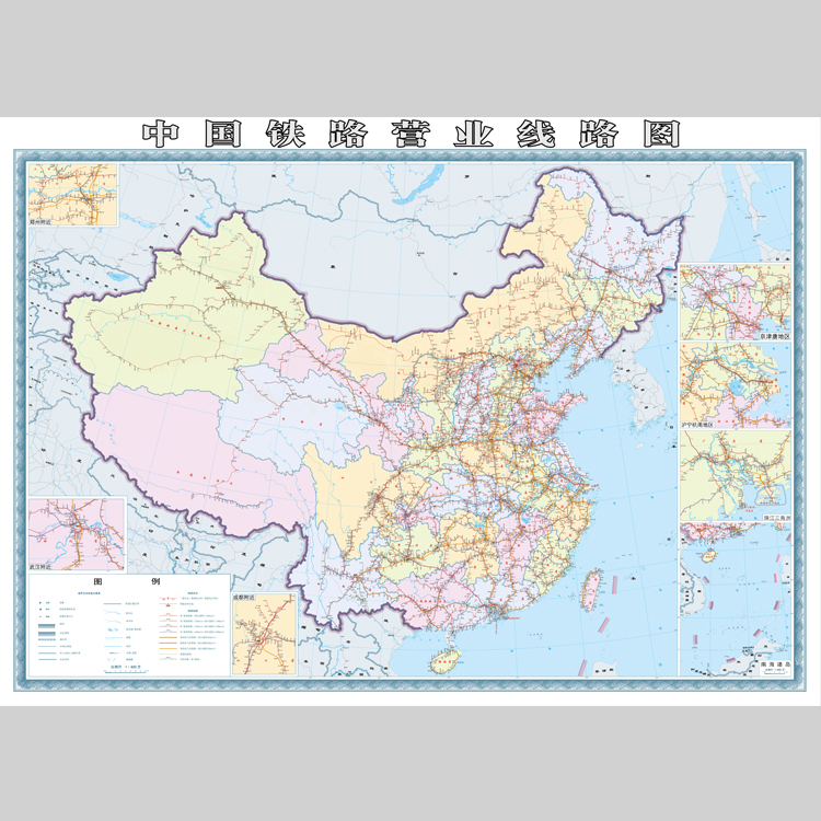 中国铁路运营线路地图电子版设计素材文件