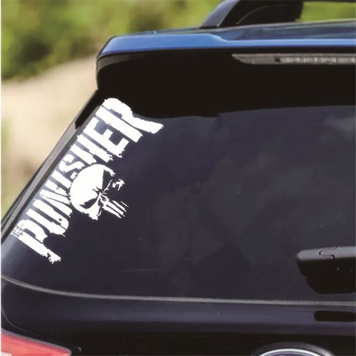 汽车后窗玻璃贴纸惩罚者Punisher车身改装个性文字贴摩托车贴纸