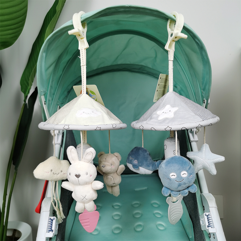 风铃车载玩具后排婴儿推车挂件安抚车内安全座椅床头摇铃头顶悬挂