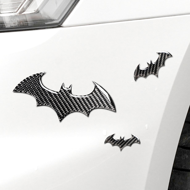 汽车碳纤维蝙蝠车贴车身划痕遮挡个性装饰贴摩托车汽车创意个性贴