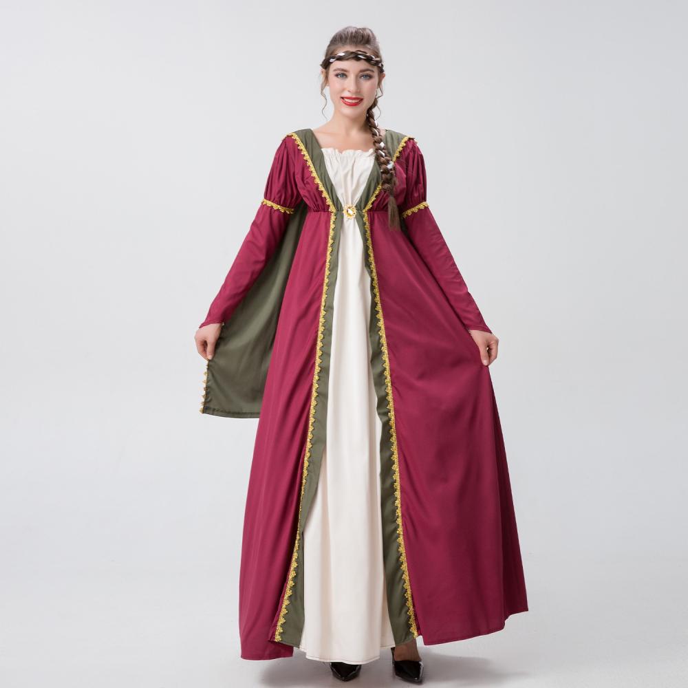 欧洲复古宫廷装成人长袖长袍中世纪扮演cos服新款万圣节狂欢节