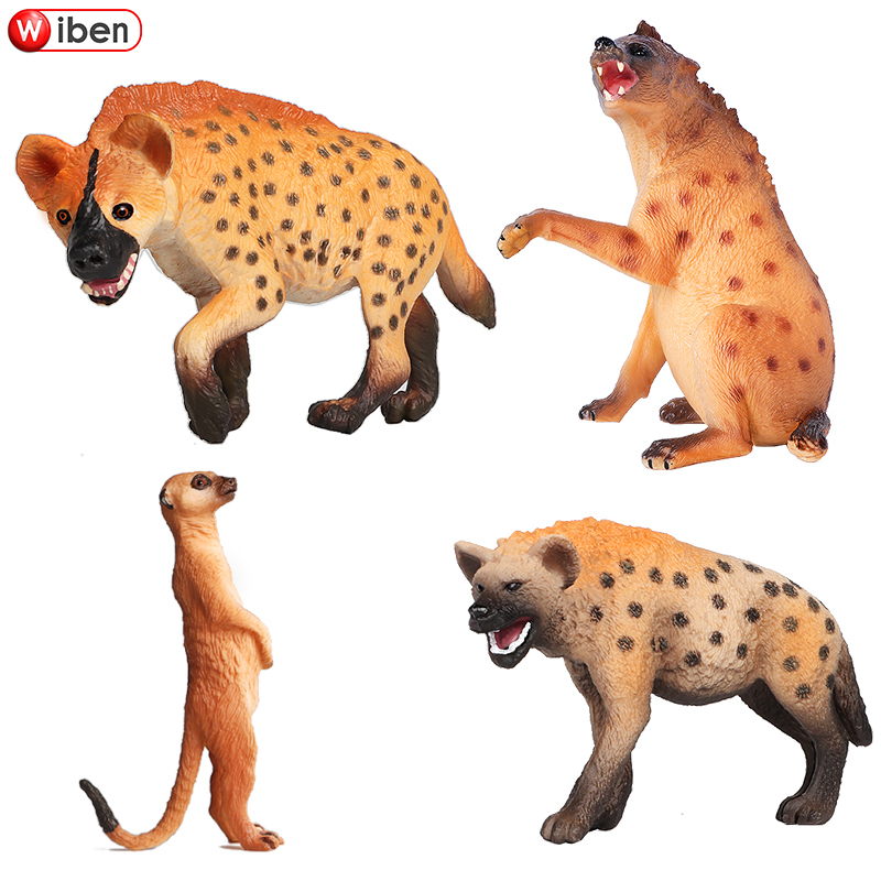 仿真野生动物户外玩具模型獴非洲鬣狗实心幼儿园儿童认知摆件礼物