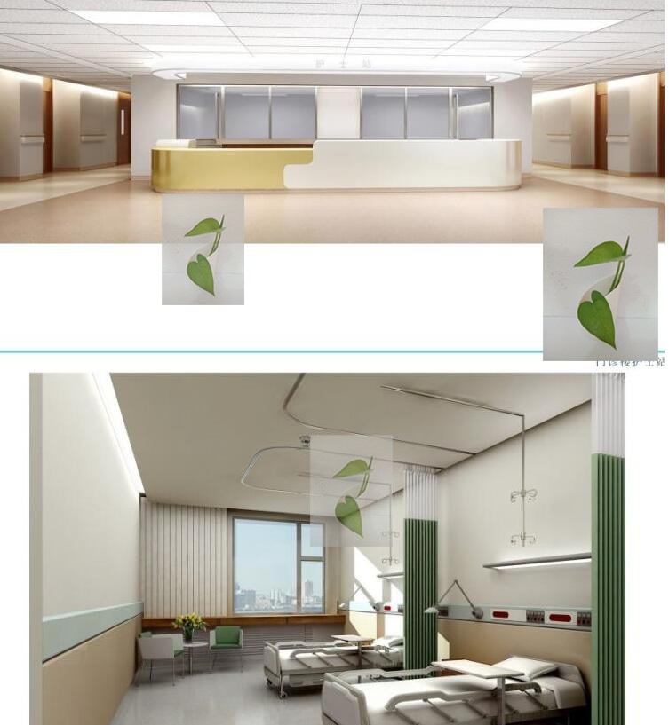 现代医院康复楼室内装修装横方案3d效果图 cad施工图医院设计素材