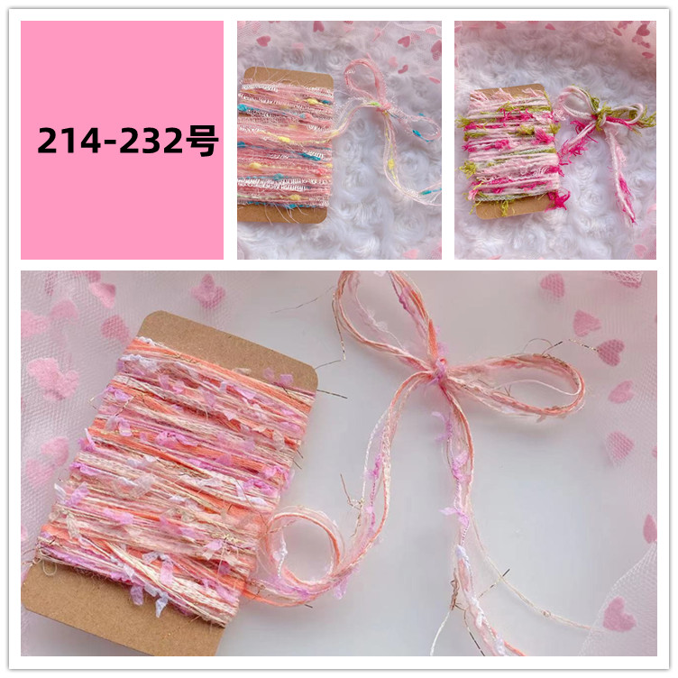 原创设计枚粉色系复古特色手混线发绳藏族脏辫包装绳DIY饰品配件
