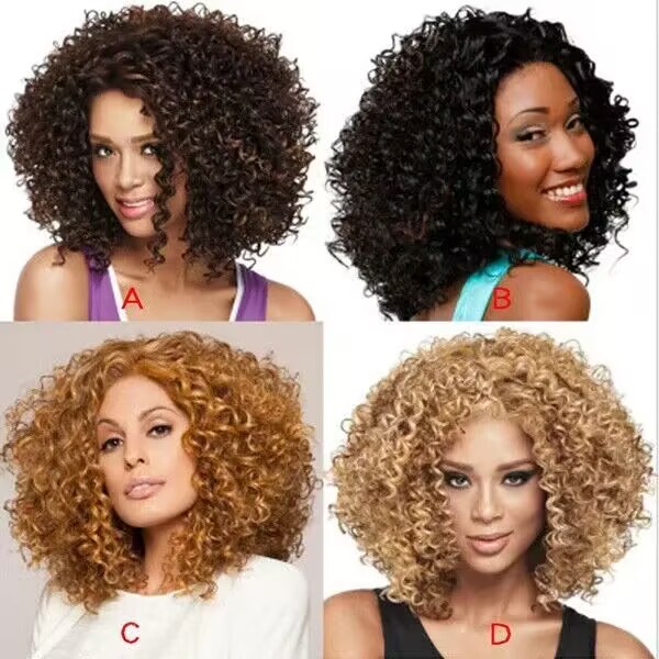 新款非洲女假发短发假发黑人发头套小卷爆炸头套 欧美热销假发套