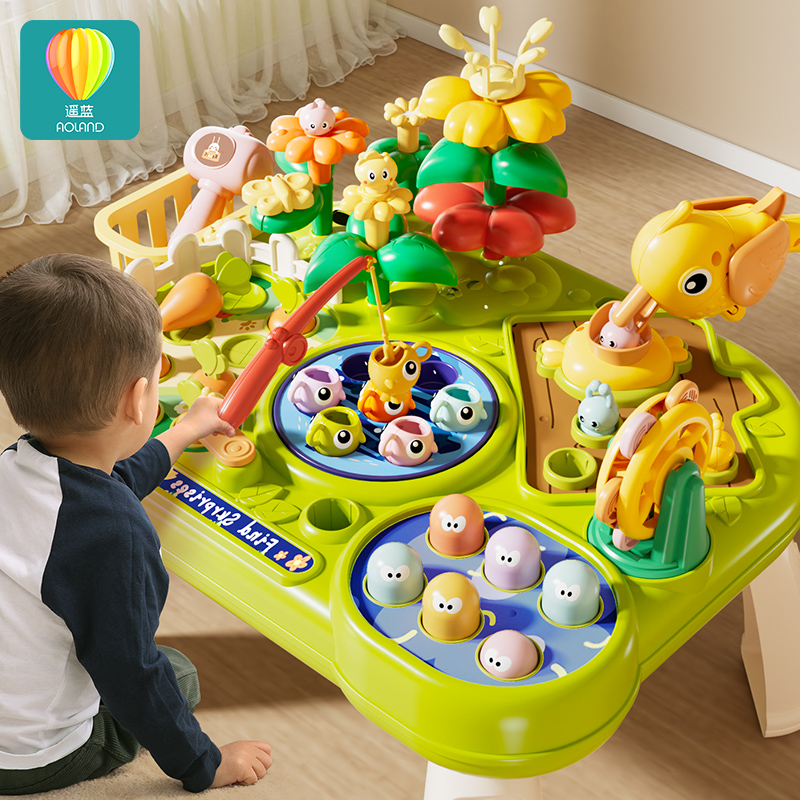 儿童游戏桌多功能益智多面体3一6岁学习桌宝宝忙碌早教1一2岁家用