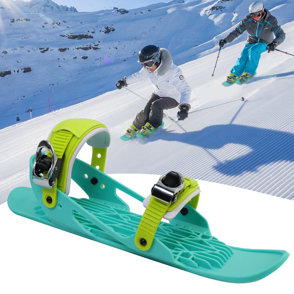 自由式雪撬滑雪板迷你滑雪鞋雪板耍雪玩雪装备双板MiniSki Skates