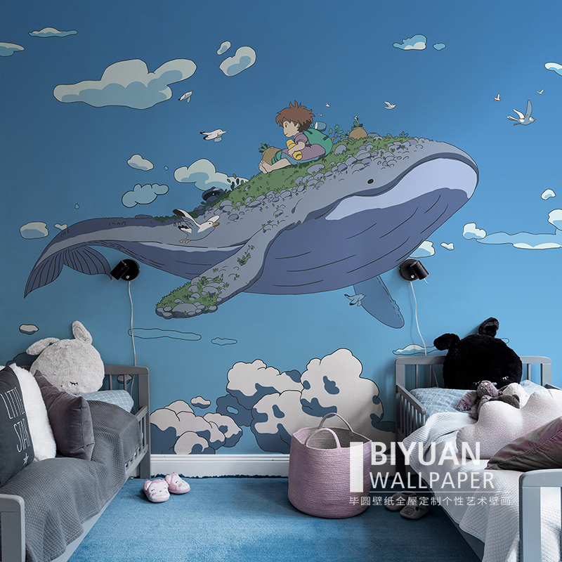 一个男孩和鲸鱼的壁纸