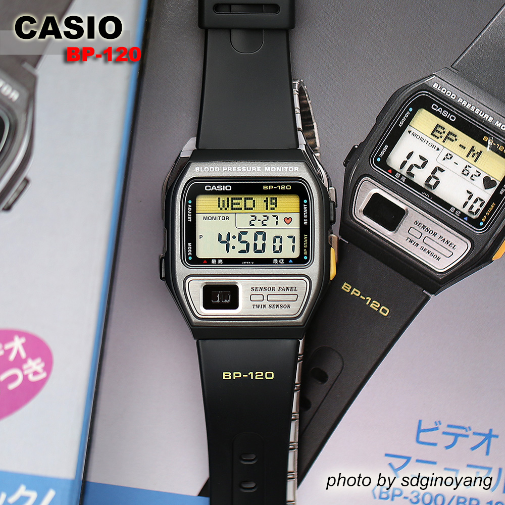 CASIO卡西欧BP-120-1CB 经典1994年二代监测血压脉搏腕表全新现货