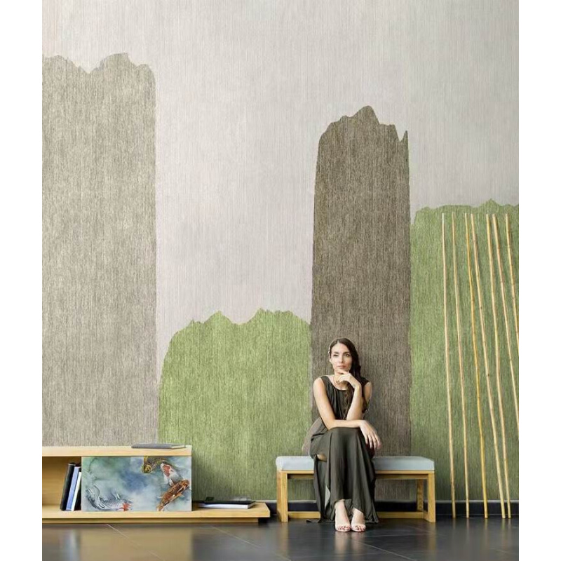 现代简约个性艺术墙纸抽象几何方块壁纸客厅电视背景墙画定制墙布