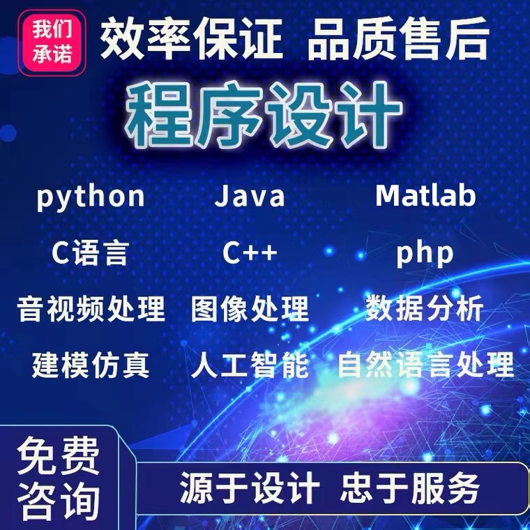 Python Matlab代做 C 优化算法 数据分析 图像处理 建模 程序代做