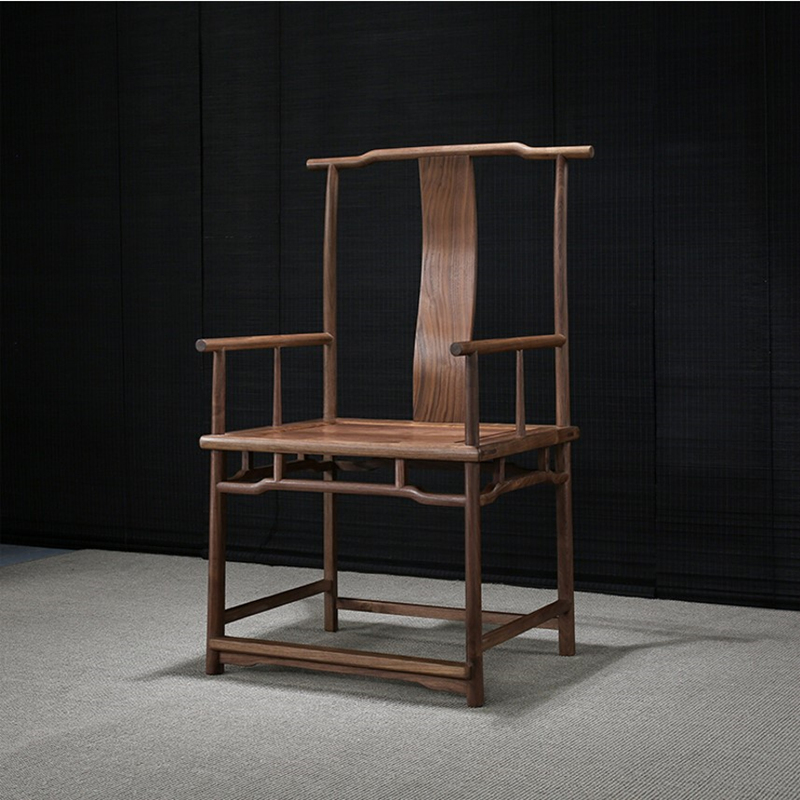新中式茶桌椅茶椅官帽椅太师椅明式圈椅靠背椅扶手椅皇宫椅实木椅