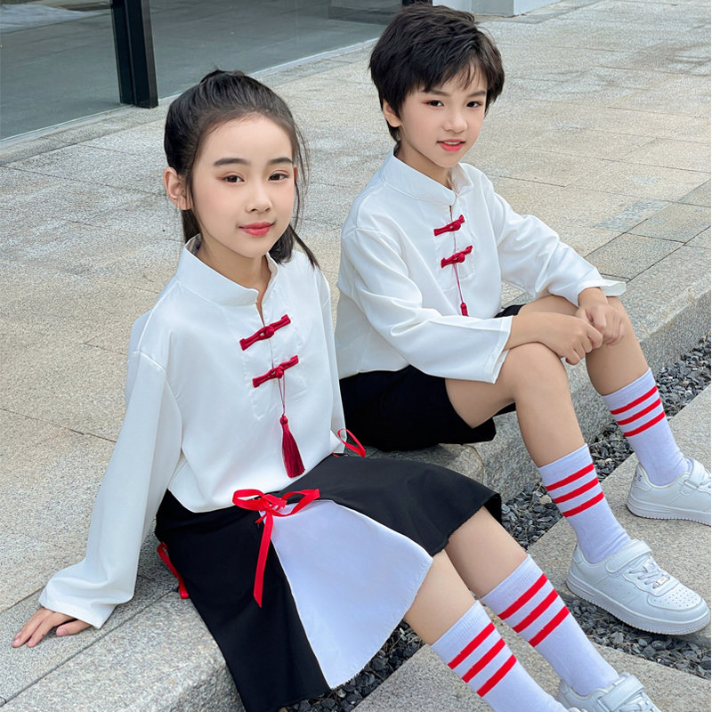 六一儿童表演服装中国风演出服女合唱女幼儿园毕业班服朗诵小学生