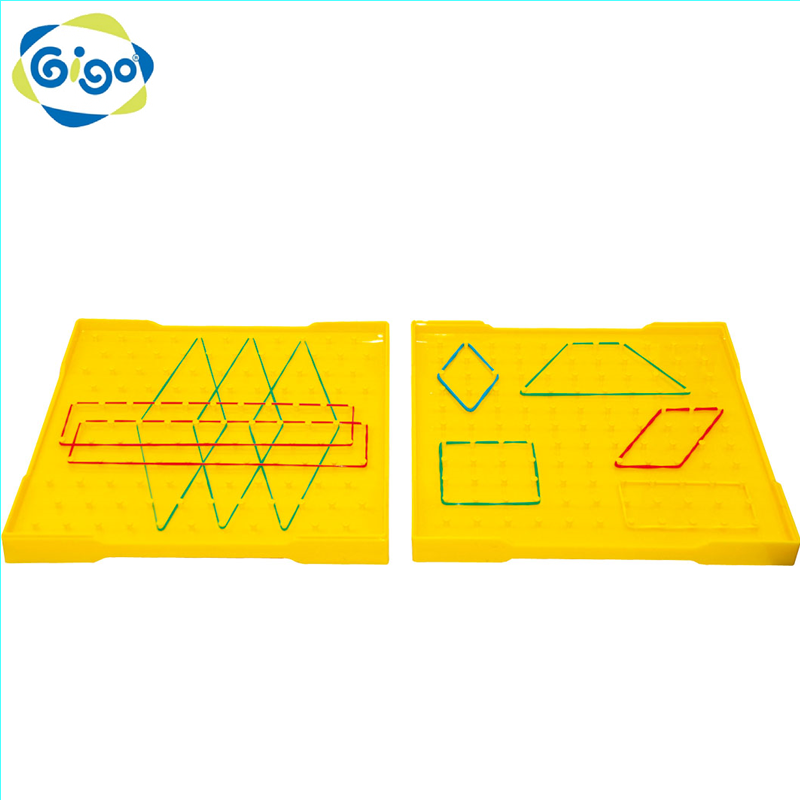 台湾智高GIGO双面几何钉板（密实）小学生创意图形拼摆数学教具