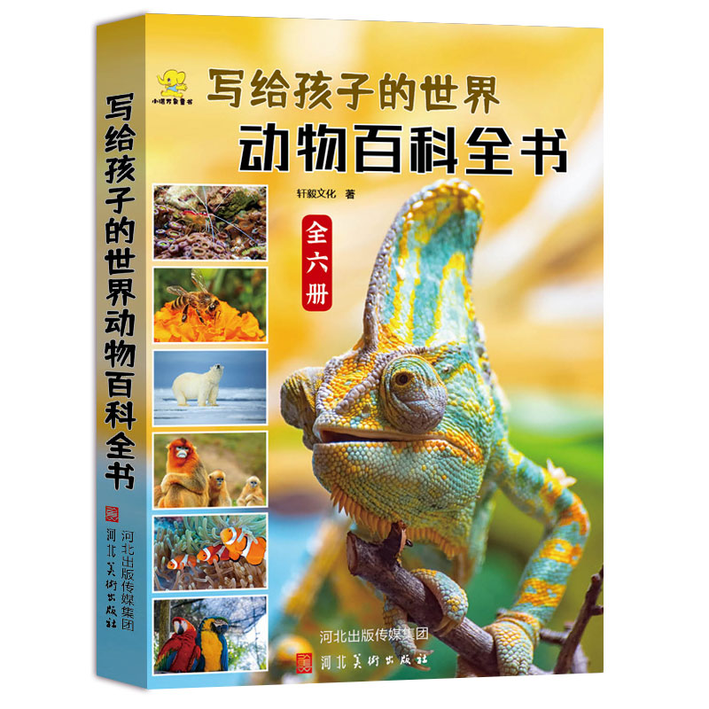 写给孩子的世界动物百科全书 盒套装 全6册 昆虫世界 陆地动物 鸟类王国 爬行动物 肉食动物 水中动物 六大主题 90+知识点及大场