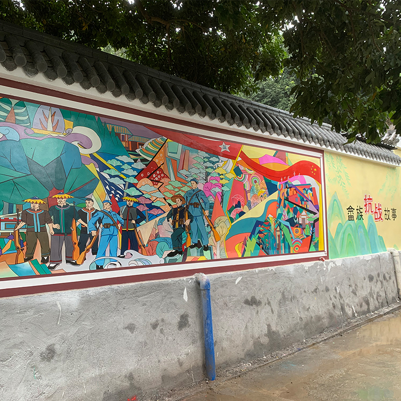 广东墙绘墙体彩绘上门手绘壁画3D涂鸦装饰画文化墙健身房彩绘地画
