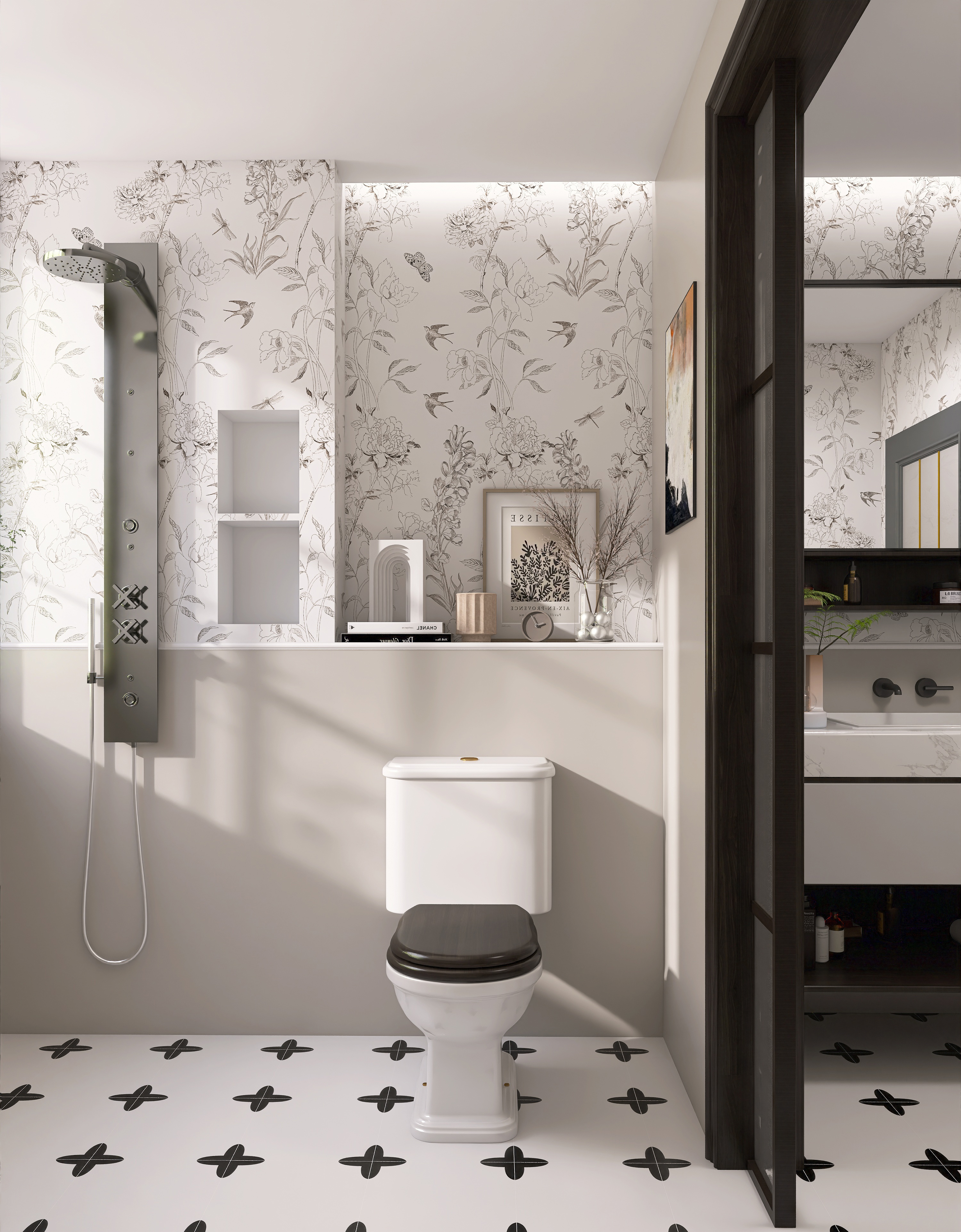 法式燕子花砖400×800卫生间厨房精雕花片厕所橄榄绿纯色墙砖瓷砖