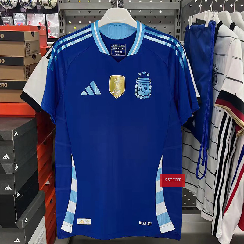 正品2024美洲杯阿根廷国家队客场球衣10号梅西短袖球员版足球队服