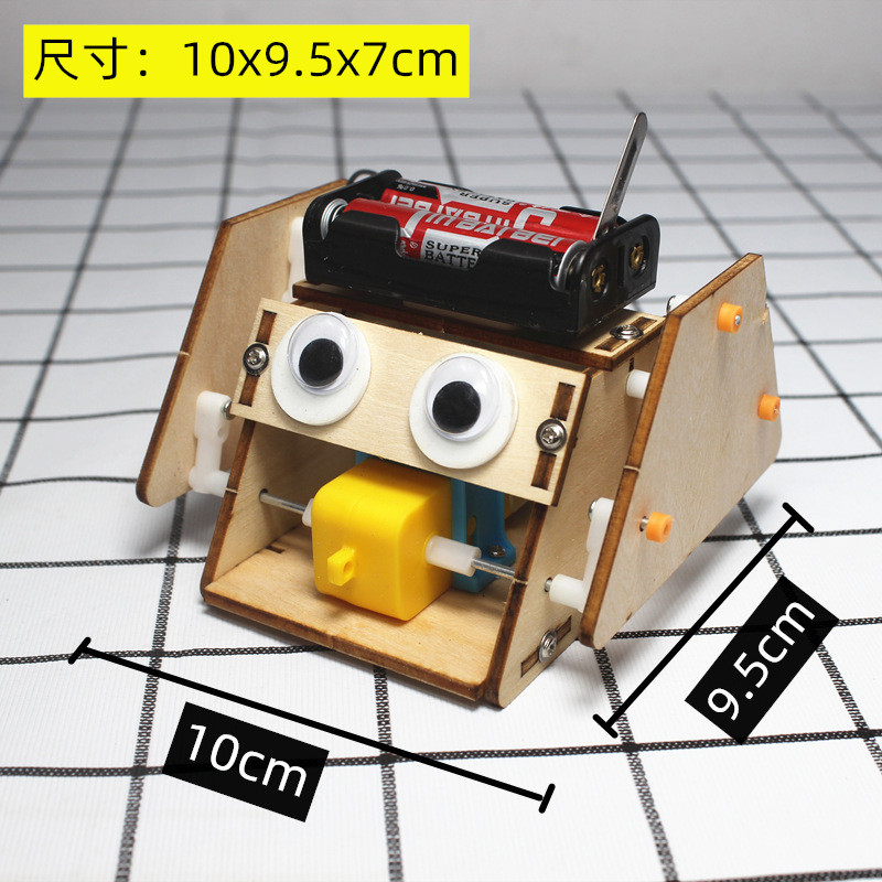 diy电动三角机器人科技小制作小发明自制学生手工拼装材料包作
