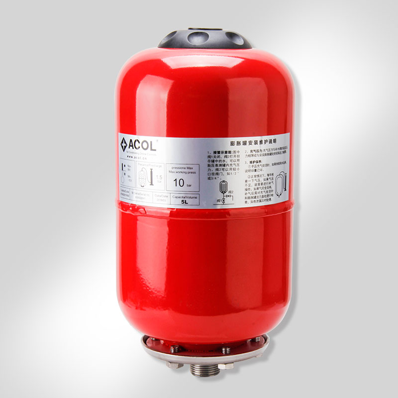 ACOL安巢12L-24L立式膨胀罐定压罐水箱稳压罐不锈钢法兰热泵配套