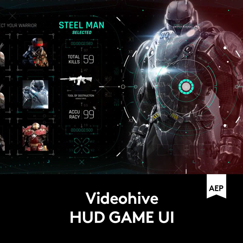 400+高科技感科幻电影游戏UI界面屏幕HUD动画元素 V2021080201