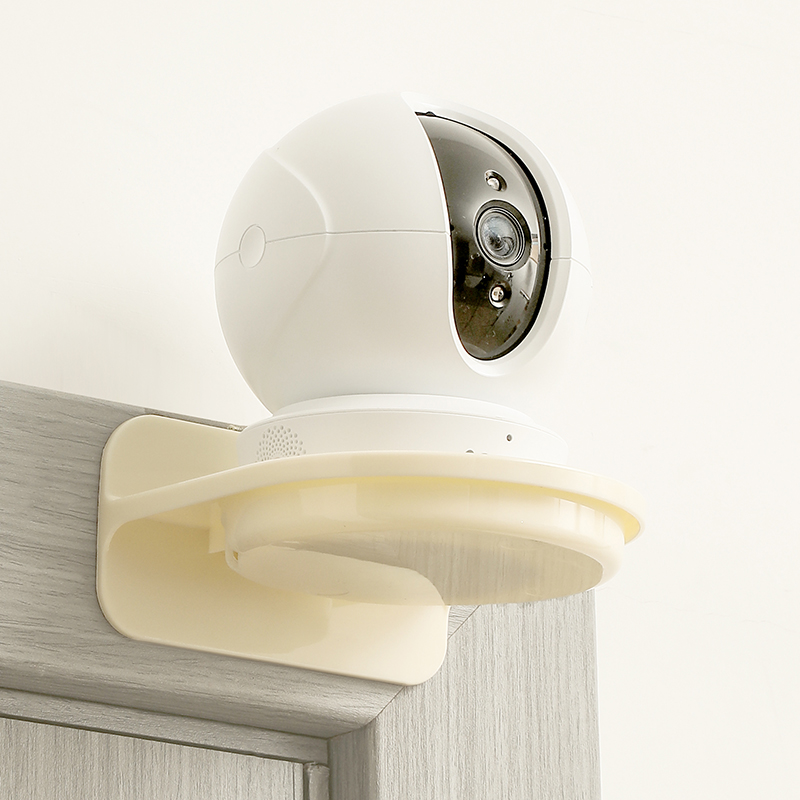 摄像头架室内家用免打孔路由器放置架墙面无痕贴固定监控机置物架