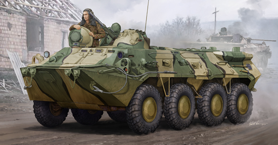 小号手 01594 胶粘拼装模型 1/35俄罗斯BTR-80装甲输送车