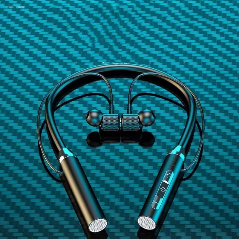 新款高端无线蓝牙耳机挂脖式大容量半入耳高音质跑步运动通用