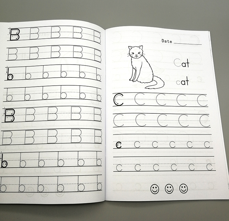 26个英文字母练习题纸ABC字母大小写启蒙册带笔顺涂描红ben
