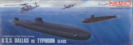 威龙 7001 美国洛杉矶级攻击核潜艇 VS 苏联台风级战略核潜艇